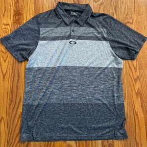 Oakley Regular Fit gray gradient golf polo